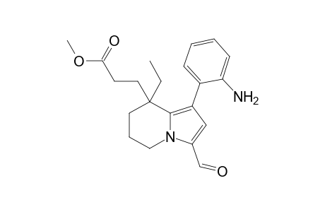 3-[1-(2-aminophenyl)-8-ethyl-3-formyl-6,7-dihydro-5H-indolizin-8-yl]propanoic acid methyl ester