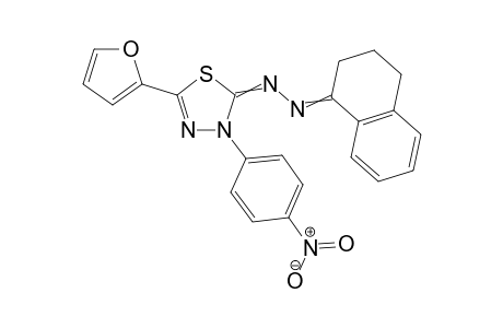 2-((3,4-Dihydronaphthalen-1(2H)-ylidene)hydrazono)-5-(furan-2-yl)-3-(4-nitrophenyl)-2,3-dihydro-1,3,4-thiadiazole