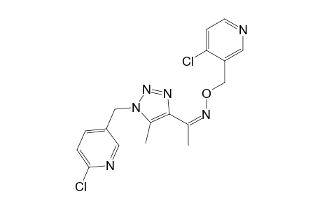 O-(E)-[(6-chloropyridin-3-yl)methy]1-{1-[(6-chloropyridin-3-yl)methyl]-5-methyl-1H-1,2,3-triazol-4-yl} ethanone oxime ether