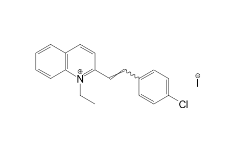 2-(p-chlorostyryl)-1-ethylquinolinium iodide