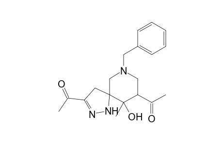 3,9-Diacetyl-7-benzyl-10-hydroxy-10-methyl-1,2,7-triazaspiro[4.5]dec-2-ene