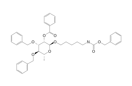 5-[(BENZYLOXYCARBONYL)-AMINO]-PENTYL-2-O-BENZOYL-3,4-DI-O-BENZYL-ALPHA-L-RHAMNOPYRANOSIDE