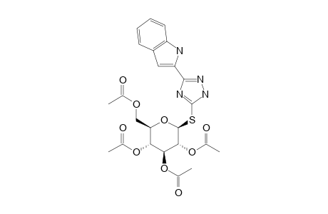 (2S,3R,4S,5R,6R)-2-((3-(1H-indol-2-yl)-1H-1,2,4-triazol-5-yl)thio)-6-(acetoxymethyl)tetrahydro-2H-pyran-3,4,5-triyl triacetate