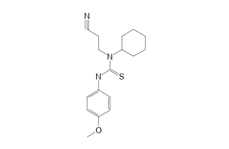1-(2-cyanoethyl)-1-cyclohexyl-3-(p-methoxyphenyl)-2-thiourea