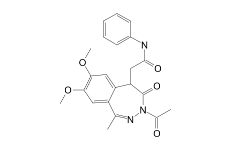 2-(3-Acetyl-7,8-dimethoxy-1-methyl-4-oxo-4,5-dihydro-3H-2,3-benzodiazepin-5-yl)-N-phenylacetamide