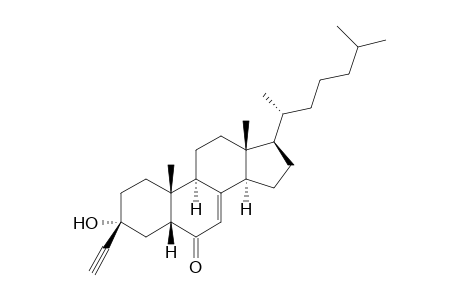 3-BETA-ETHINYL-3-ALPHA-HYDROXY-5-BETA-CHOLEST-7-EN-6-ONE