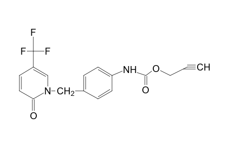 p-{[2-OXO-5-(TRIFLUOROMETHYL)-1(2H)-PYRIDYL]METHYL}CARBANILIC ACID, 2-PROPYNYL ESTER