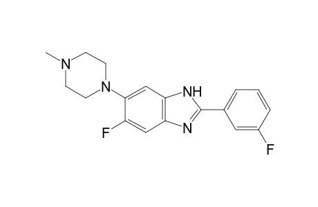 (1H)Benzimidazole, 5-fluoro-2-(3-fluorophenyl)-6-(4-methylpiperazin-1-yl)-
