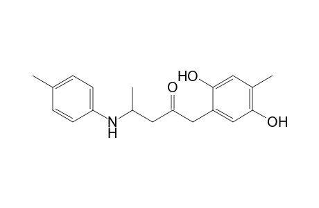 1-(2',5'-Dihydroxy-4'-methylphenyl)-4-[N-(p-methylphenyl)amino]-2-pentanone