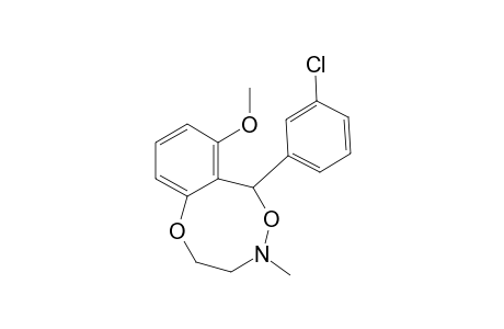 6-(3-CHLOROPHENYL)-7-METHOXY-4-METHYL-3,4-DIHYDRO-2H,6H-1,5,4-BENZODIOXAZOCINE