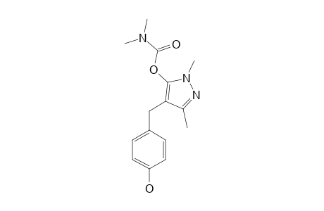 1,3-dimethyl-4-(p-hydroxybenzyl)pyrazol-5-ol, 5-(dimethylcarbamate)