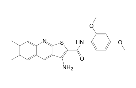 3-Amino-6,7-dimethyl-thieno[2,3-b]quinoline-2-carboxylic acid (2,4-dimethoxy-phenyl)-amide