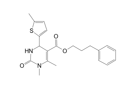 3-Phenylpropyl 1,6-dimethyl-4-(5-methyl-2-thienyl)-2-oxo-1,2,3,4-tetrahydro-5-pyrimidinecarboxylate