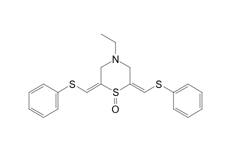 (2E,6E)-2,6-Bis[(phenylsulfanyl)methylidene]-N-ethylthiomorpholine 1-oxide