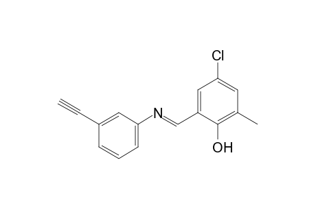 4-chloro-6-[N-(m-ethynylphenyl)formimidoyl]-o-cresol