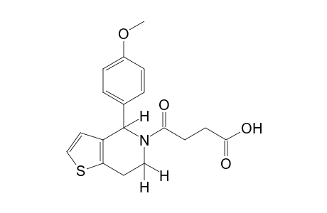 3-{[4-(p-methoxyphenyl)-4,5,6,7-tetrahydrothieno[3,2-c]pyridin-5-yl]carbonyl}propionic acid