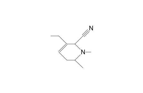 1,6-DIMETHYL-2-CYANO-3-ETHYL-3-PIPERIDEINE