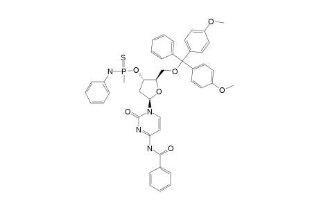 5'-O-DIMETHOXYTRITYL-N(4)-BENZOYL-2'-DEOXYCYTIDINE-3'-O-METHANEPHOSPHONOTHIOANILIDATE;FAST-(R(P))