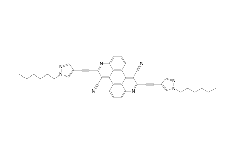 2,8-Bis[(1-hexyl-1H-pyrazol-4-yl)ethynyl]benzo[1,2,3-de:4,5,6-d'e']diquinoline-1,7-dicarbonitrile