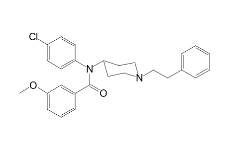 N-(4-Chlorophenyl)-3-methoxy-N-[1-(2-phenylethyl)piperidin-4-yl]benzamide