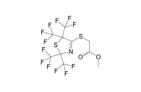 [2,5-DIHYDRO-2,2,5,5-TETRAKIS-(TRIFLUOROMETHYL)-4-THIAZOLYLTHIO]-ACETIC-ACID-METHYLESTER