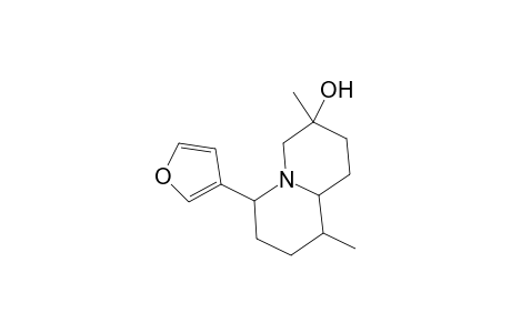 2H-Quinolizin-3-ol, 6-(3-furanyl)octahydro-3,9-dimethyl-, [3R-(3.alpha.,6.beta.,9.alpha.,9a.alpha.)]-