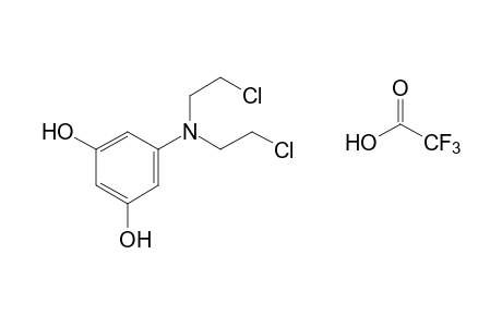 5-[bis(2-chloroethyl)amino]resorcinol, trifluoroacetate (1:1) (solvate)