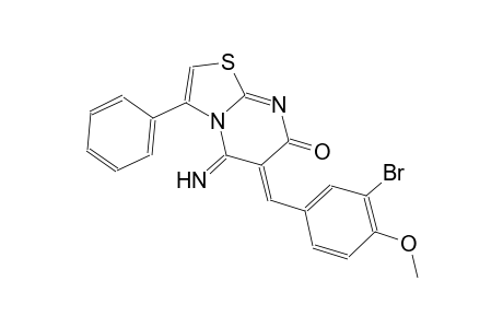 7H-thiazolo[3,2-a]pyrimidin-7-one, 6-[(3-bromo-4-methoxyphenyl)methylene]-5,6-dihydro-5-imino-3-phenyl-, (6Z)-