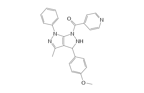 (3-(4-Methoxyphenyl)-4-methyl-6-phenyl-2,3-dihydropyrazolo[3,4-c]pyrazol-1(6H)-yl) (pyridin-4-yl)methanone