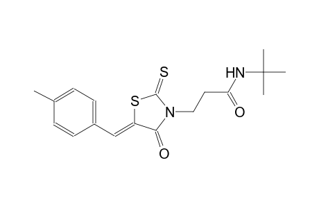 N-(tert-butyl)-3-[(5Z)-5-(4-methylbenzylidene)-4-oxo-2-thioxo-1,3-thiazolidin-3-yl]propanamide