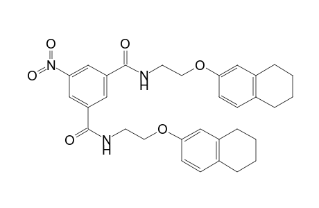 5-Nitro-1-N,3-N-bis[2-(5,6,7,8-tetrahydronaphthalen-2-yloxy)ethyl]benzene-1,3-dicarboxamide