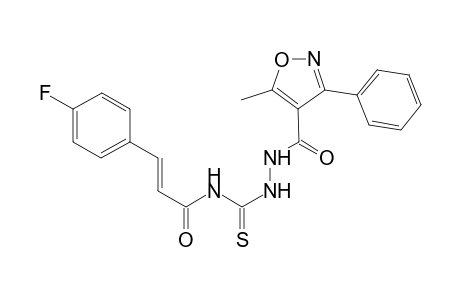 (2E)-3-(4-fluorophenyl)-N-({2-[(5-methyl-3-phenyl-4-isoxazolyl)carbonyl]hydrazino}carbothioyl)-2-propenamide