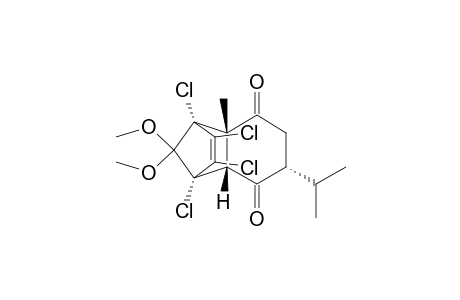 (1S*,2S*,5R*,7R*,8R*)-1,8,9,10-Tetrachloro-5-isopropyl-11,11-dimethoxy-2-methyltricyclo[6.2.1.0(2,7)]undec-9-ene-3,6-dione
