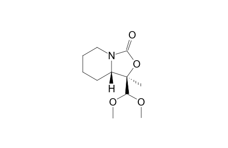 (1R,8aR)-1-(Dimethoxymethyl)-1-methyl-1,5,6,7,8,8a-hexahydrooxazolo[3,4-a]pyridin-3-oneN-[(Benzyloxy)carbonyl]-2[(R)-1-(dimethoxymethyl)-1-hydroxyethyl]piperidine