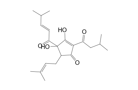 2-Cyclopenten-1-one, 3,4-dihydroxy-5-(3-methyl-2-butenyl)-2-(3-methyl-1-oxobutyl)-4-(4-methyl-1-oxo-2-pentenyl)-