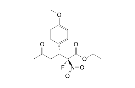 (2R,3R)-Ethyl 2-fluoro-2-nitro-3-(4-methoxyphenyl)-5-oxohexanoate