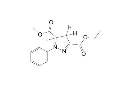 5-methyl-1-phenyl-2-pyrazoline-3,5-dicarboxylic acid, 3-ethyl ester