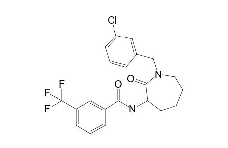 N-[1-(3-Chlorobenzyl)-2-oxoazepan-3-yl]-3-(trifluoromethyl)benzamide