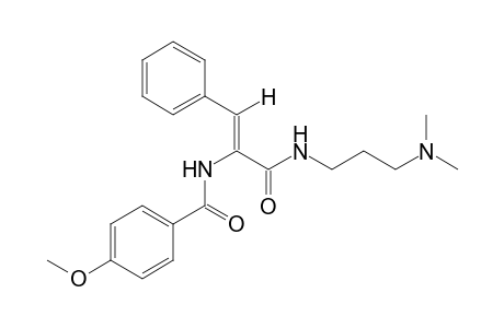 Benzamide, N-[1-[[[3-(dimethylamino)propyl]amino]carbonyl]-2-phenylethenyl]-4-methoxy-