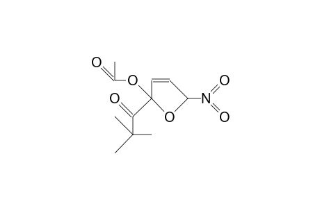 2-(2',2'-Dimethyl-1'-oxo-propyl)-5-nitro-2,5-dihydrofuran-2-yl-acetate