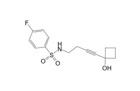 4-Fluoro-N-(4-(1-hydroxycyclobutyl)but-3-ynyl)benzenesulfonamide