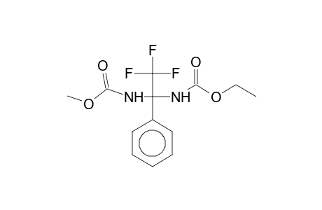 Ethyl N-[2,2,2-trifluoro-1-(methoxycarbonylamino)-1-phenylethyl]carbamate