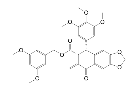 3,5-DIMETHOXYBENZYL-[5R-(5-ALPHA,6-ALPHA)]-5,6,7,8-TETRAHYDRO-7-METHYLIDENE-8-OXO-5-(3,4,5-TRIMETHOXYPHENYL)-NAPHTHO-[2,3-D]-[1,3]-DIOXOLE-6-CARBOXYLATE