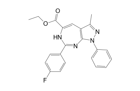 1-Phenyl-3-methyl-5-(ethoxycarbonyl)-7-(4-fluorophenyl)pyrazolo[3,4-d][1,3]diazepine