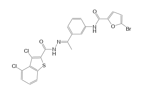 5-bromo-N-(3-{(1E)-N-[(3,4-dichloro-1-benzothien-2-yl)carbonyl]ethanehydrazonoyl}phenyl)-2-furamide