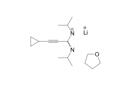 lithium [C-(2-cyclopropylethynyl)-N-isopropyl-carbonimidoyl]-isopropyl-azanide tetrahydrofuran