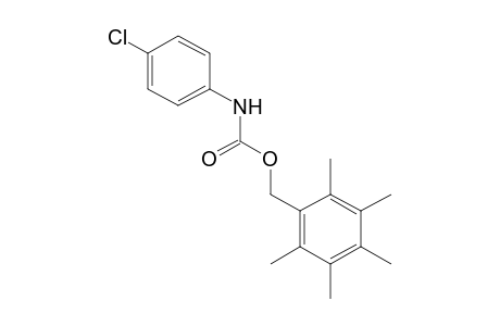 p-chlorocarbanilic acid, 2,3,4,5,6-pentamethylbenzyl ester