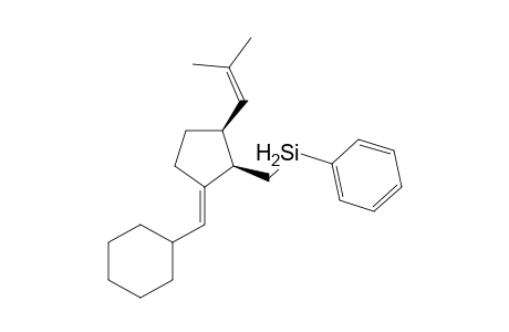 (1E,2R*,3S*)-3-[3'-(2-Methyl-1-propenyl)]-1-(cyclohexylmethylene)-2-[(phenylsilyl)methyl]cyclopentane