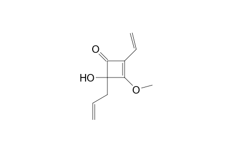 2-Ethenyl-3-methoxy-4-oxidanyl-4-prop-2-enyl-cyclobut-2-en-1-one