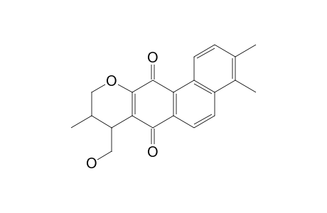 BUNGONE-B;9,10-DIHYDRO-8-HYDROXYMETHYL-3,4,9-TRIMETHYL-PHENANTHRO-[3,2-B]-PYRAN-(7H)-7,12(8H)-DIONE